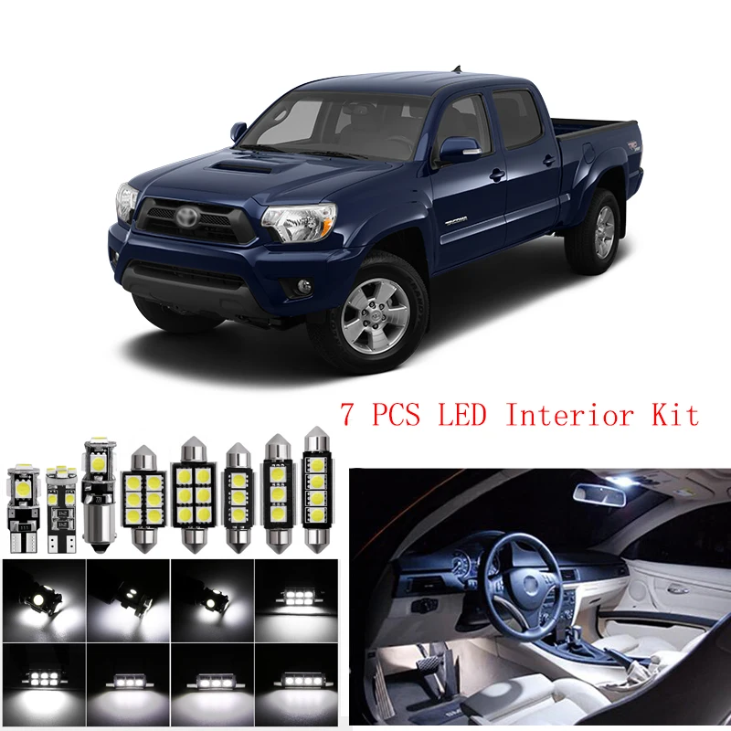 7psc Error Free Map Dome License Plate Light Car LED Interior Lights Package Kit For 2005-2015 Toyota Tacoma 4WD Car accessories
7psc Error Free Map Dome License Plate Light Car LED Interior Lights Package Kit For 2005-2015 Toyota Tacoma 4WD Car accessories