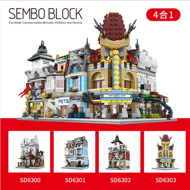 Sembo Block SD6300-6303 Mini Street View Building Brick European Style Architecture 4 in 1 Educational Gift Toy for Kids
Sembo Block SD6300-6303 Mini Street View Building Brick European Style Architecture 4 in 1 Educational Gift Toy for Kids
