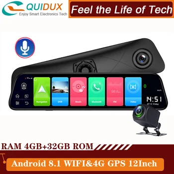 4GB+32GB Android 8.1 Smart Car DVR Rearview Mirror 12 Inch IPS Camera 4G ADAS GPS Wifi Auto Video Recorder Dual Lens Dash Cam
4GB+32GB Android 8.1 Smart Car DVR Rearview Mirror 12 Inch IPS Camera 4G ADAS GPS Wifi Auto Video Recorder Dual Lens Dash Cam