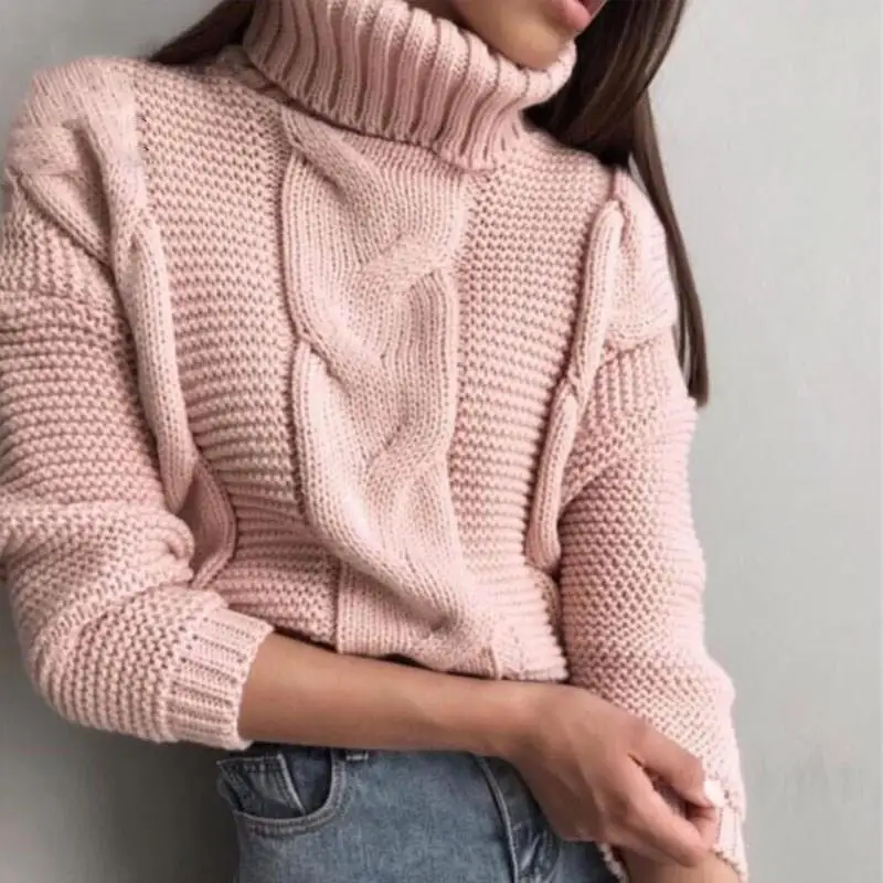 Women Winter Soft Short Long Sleeve Sweater Jumpers Casual Femme Sweater Knitted Turtleneck Pullovers Sweaters 
Women Winter Soft Short Long Sleeve Sweater Jumpers Casual Femme Sweater Knitted Turtleneck Pullovers Sweaters