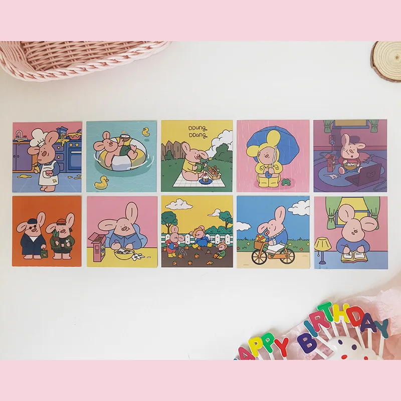 SIXONE 10 Sheets Ins Cute Piggy Series Decoration Postcard Student Bookmark Double-sided Metope Background Card Photograph Prop
SIXONE 10 Sheets Ins Cute Piggy Series Decoration Postcard Student Bookmark Double-sided Metope Background Card Photograph Prop
