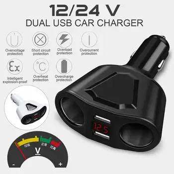 New High Quality 2 Socket Cigarette Lighter Splitter Adapter 12/24 V Dual Sockets 3.1A Dual USB Car lighter adapter Charge Tools
New High Quality 2 Socket Cigarette Lighter Splitter Adapter 12/24 V Dual Sockets 3.1A Dual USB Car lighter adapter Charge Tools