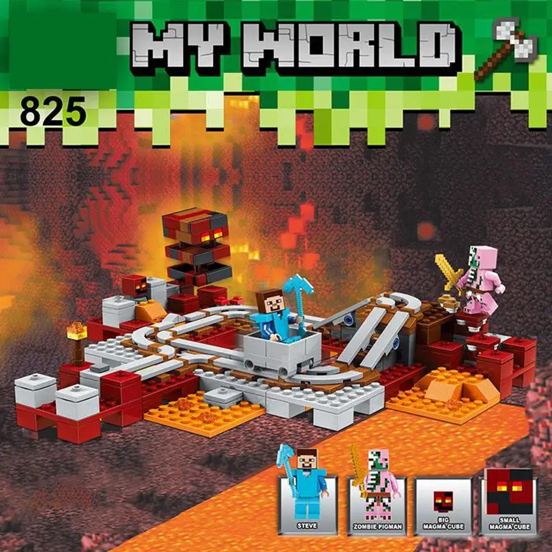 The Nether Railway Steve Minecraft Zombie Pigman 21130 825 Diy Model Building Block Set Kids Brick Toy Festival Gift
The Nether Railway Steve Minecraft Zombie Pigman 21130 825 Diy Model Building Block Set Kids Brick Toy Festival Gift