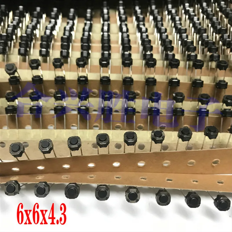 10 pieces original tact switch 6 * 6 * 4.3 round key switch middle 2-pin micro button
10 pieces original tact switch 6 * 6 * 4.3 round key switch middle 2-pin micro button