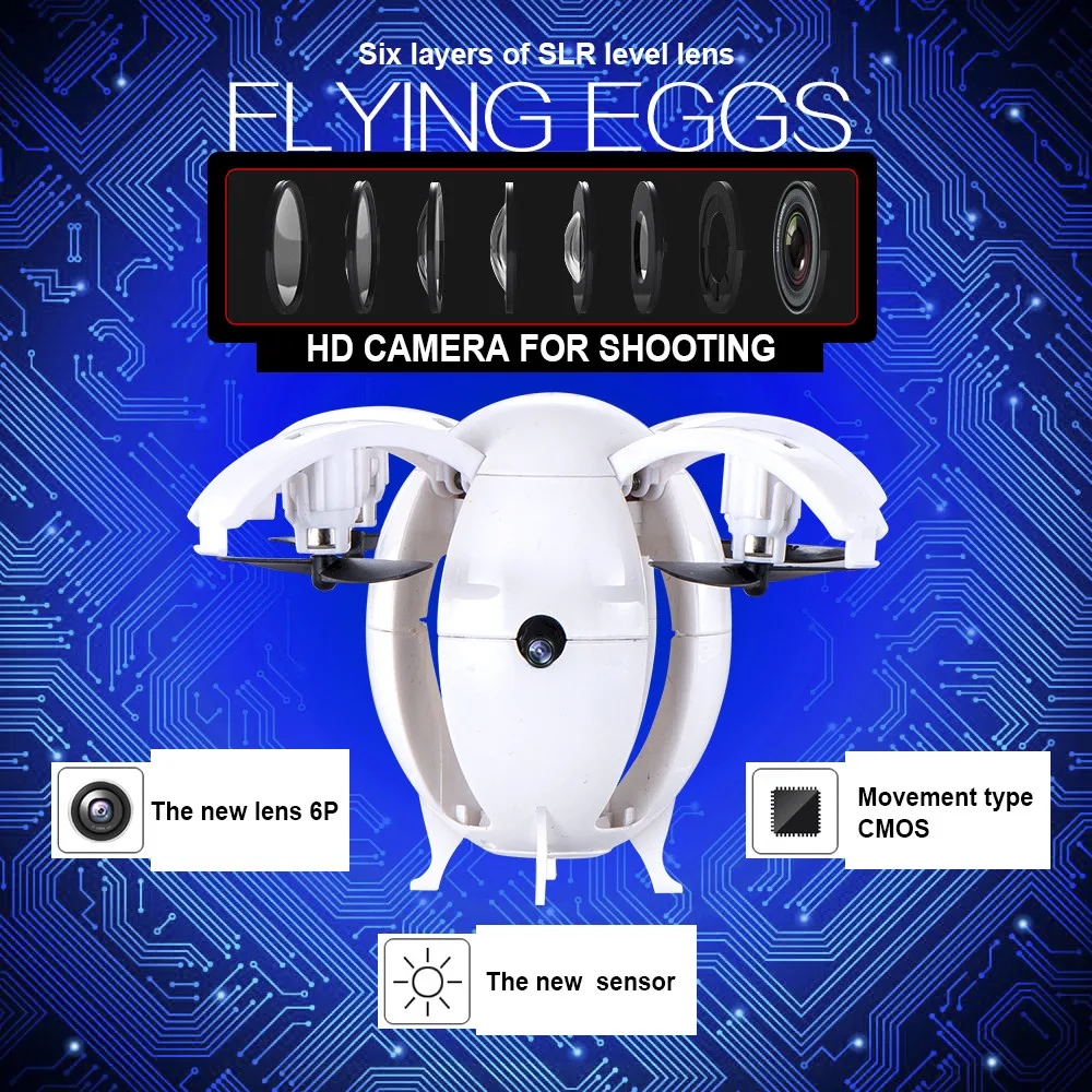 Fixed height quadcopter 668-A6HW remote control aircraft Egg-type drone WiFi aerial constant height UAV four-axis aircraft
Fixed height quadcopter 668-A6HW remote control aircraft Egg-type drone WiFi aerial constant height UAV four-axis aircraft