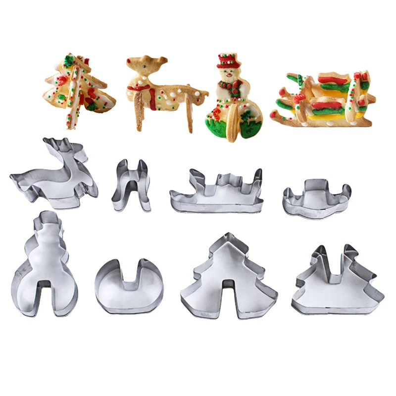 8/10PC Set Christmas Cookie Cutter Tools Steel Gingerbread Star Cross Holiday Biscuit Mold Kitchen Cake Decoration Tool
8/10PC Set Christmas Cookie Cutter Tools Steel Gingerbread Star Cross Holiday Biscuit Mold Kitchen Cake Decoration Tool