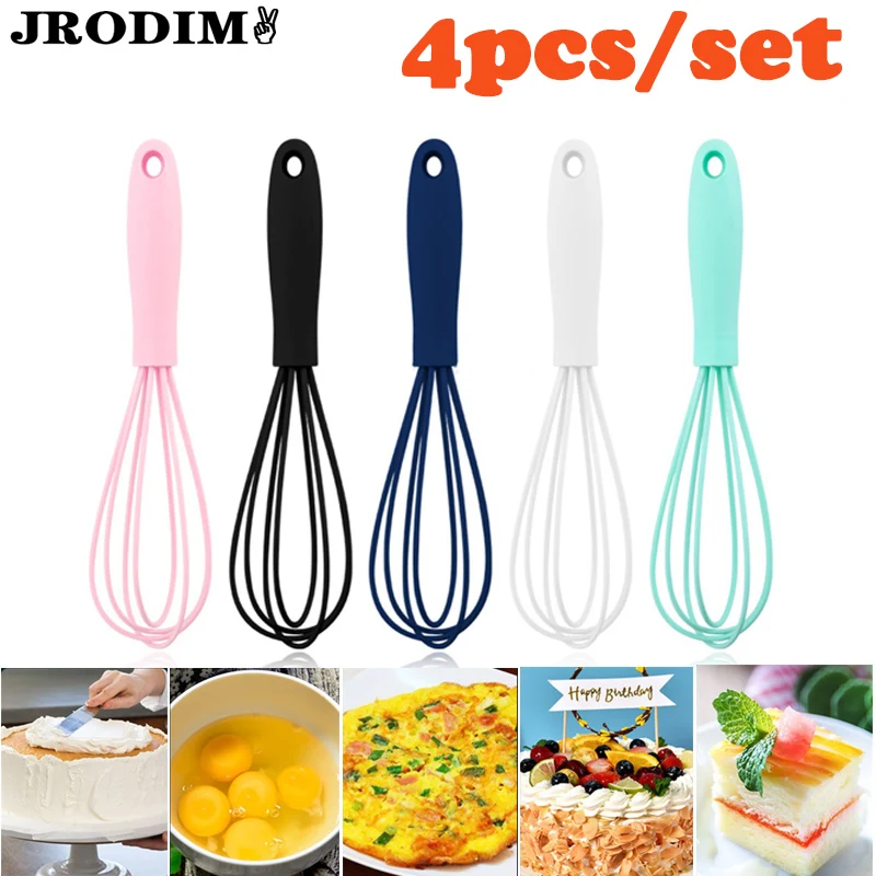 6 Inch Whisk Silicone Manual Egg Beater Mixer Non-Slip Easy To Clean Milk Frother Kitchen Cooking Baking Gadget | Дом и сад