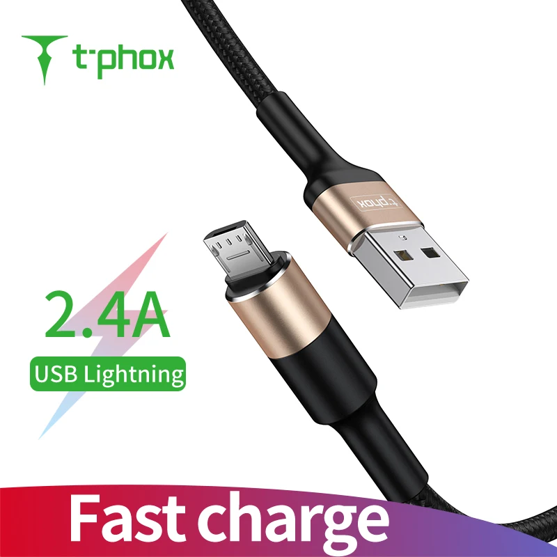 T phox 1m 2m Micro USB кабель для Xiaomi Redmi Note 5 4 Pro зарядки и передачи данных мобильного