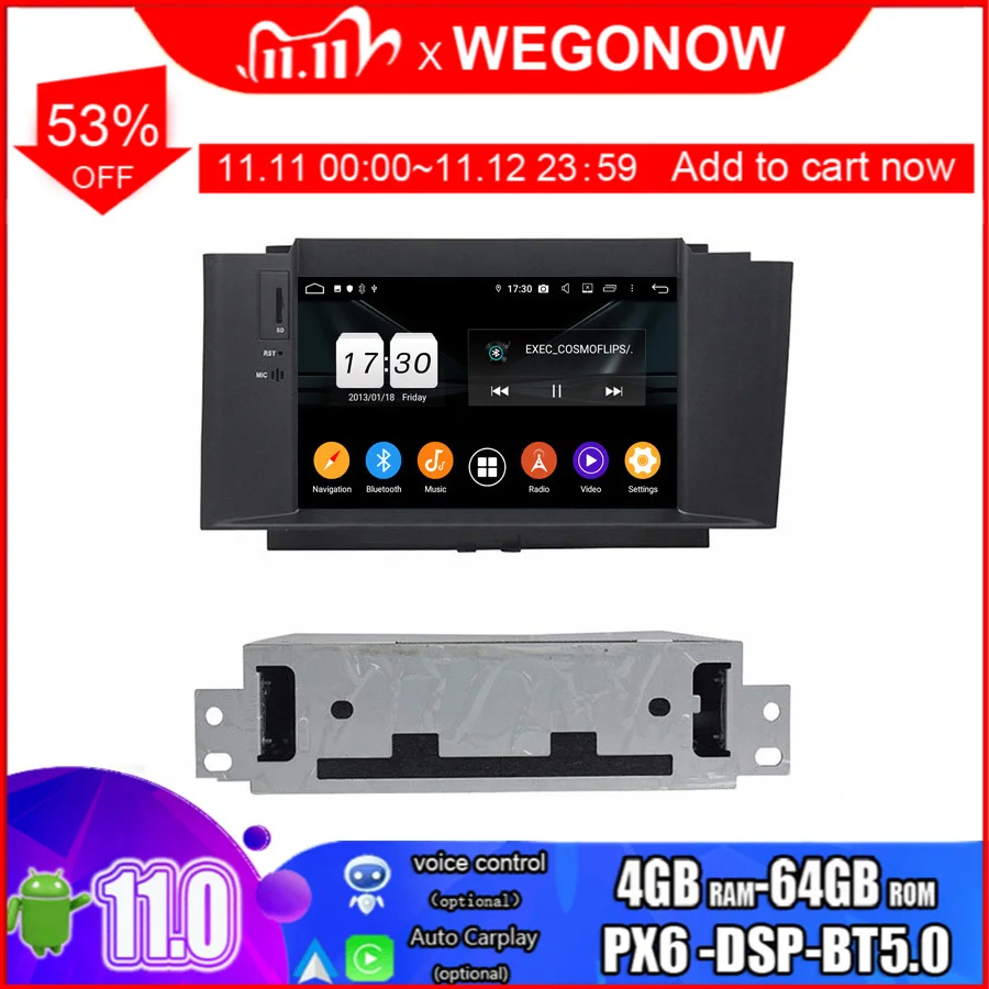 PX6 DSP IPS 8-ядерный Android 2011 для Citroen C4 C4L DS4 2016-4 Гб ОЗУ 64 ГБ Автомобильный DVD-плеер GPS RDS