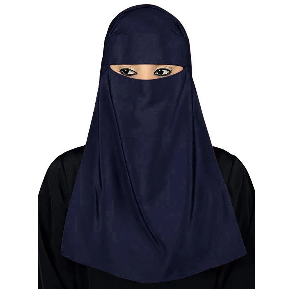 Muslim Hijab Islamic Veil Burqa Burka Niqab Nikab Women Solid Color 