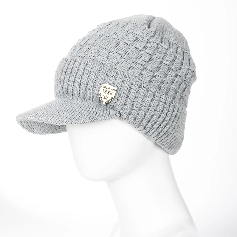 Fur-Lined Beanie Cap with Brim 13 H680e334a6c1541c7848f5fb79f9b74f0Q