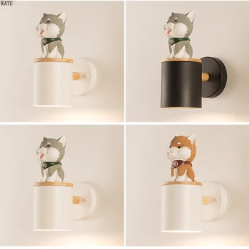 Bedroom wall lamp Simple modern children's room led cartoon puppy creative girl decorative bedside lamps
Bedroom wall lamp Simple modern children's room led cartoon puppy creative girl decorative bedside lamps