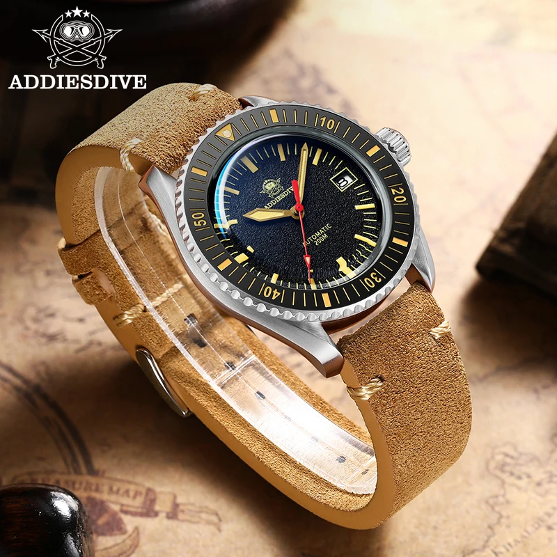 Фото Мужские часы для дайвинга Addies AD2105 сапфировое стекло C3 светящиеся 20 бар с