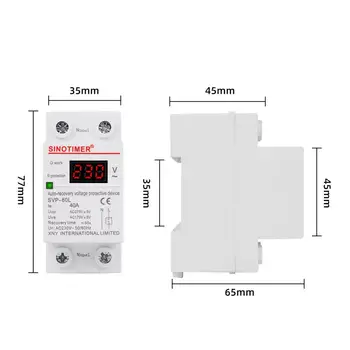Adeeing 220V Digital Automatic Recovery Reconnect Over Under Voltage Relay Protector Home Switch
Adeeing 220V Digital Automatic Recovery Reconnect Over Under Voltage Relay Protector Home Switch