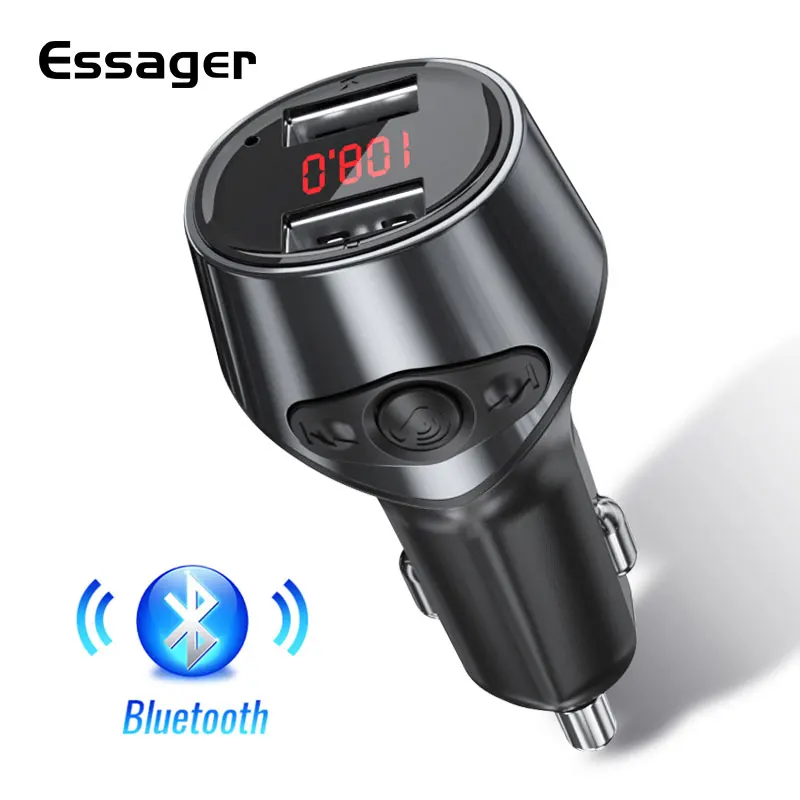 Essager Car Charger FM Transmitter Aux Modulator Bluetooth 5.0 Car Kit Handsfree Audio MP3 Player 3.1A USB Car Phone Charger
Essager Car Charger FM Transmitter Aux Modulator Bluetooth 5.0 Car Kit Handsfree Audio MP3 Player 3.1A USB Car Phone Charger