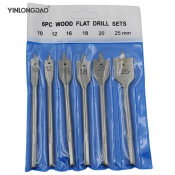 6pcs 10-25mm Flat Drill Long High-carbon Steel Wood Flat Drill Set Woodworking Spade Drill Bits Durable Woodworking Tool Sets
6pcs 10-25mm Flat Drill Long High-carbon Steel Wood Flat Drill Set Woodworking Spade Drill Bits Durable Woodworking Tool Sets