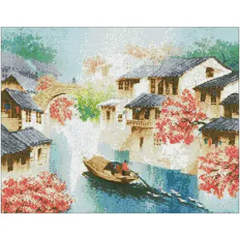 Jiangnan Town scenery patterns Counted Cross Stitch 11CT 14CT 18CT DIY Chinese Cross Stitch Kits Embroidery Needlework Sets
Jiangnan Town scenery patterns Counted Cross Stitch 11CT 14CT 18CT DIY Chinese Cross Stitch Kits Embroidery Needlework Sets