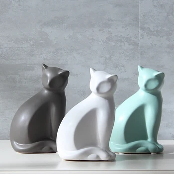 Minimalist Ceramic Lucky Cat Statue Home Decor Crafts Room Decoration Porcelain Animal Figurine Maneki Neko Wedding Decoration 
Minimalist Ceramic Lucky Cat Statue Home Decor Crafts Room Decoration Porcelain Animal Figurine Maneki Neko Wedding Decoration