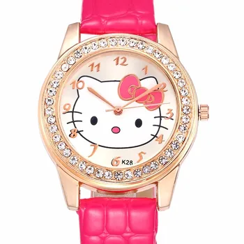 Hello Kitty Cartoon Watches Women Kids Luxury Rose Gold Diamond Quartz Wrist Watches Kids Casual Leather Sport Watch Gifrs Gifts
Hello Kitty Cartoon Watches Women Kids Luxury Rose Gold Diamond Quartz Wrist Watches Kids Casual Leather Sport Watch Gifrs Gifts