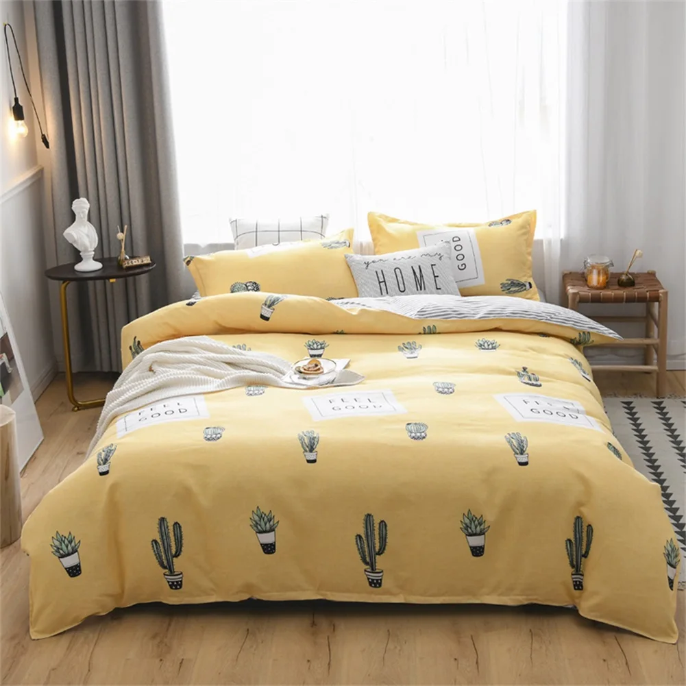 Quilt Cover Set Flower Pattern Design Duvet Cover Set Breathable Durable Soft Comfy Bedding For Autumn Winter