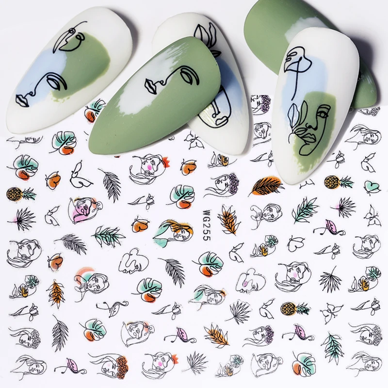 1 Sheet 3D Adhesive Nail Stickers Summer Graffiti Nail Art Decals Geometric lines Nail Art Decoration Foil Manicures Wraps
1 Sheet 3D Adhesive Nail Stickers Summer Graffiti Nail Art Decals Geometric lines Nail Art Decoration Foil Manicures Wraps