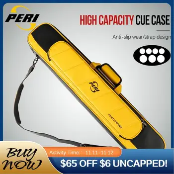PERI Emperor Cue Case 7 Holes Box 3 Butts 4 Shafts PU Material Pool Cue Case Adjustable Shoulder Strap Carring Bag Accessories
PERI Emperor Cue Case 7 Holes Box 3 Butts 4 Shafts PU Material Pool Cue Case Adjustable Shoulder Strap Carring Bag Accessories