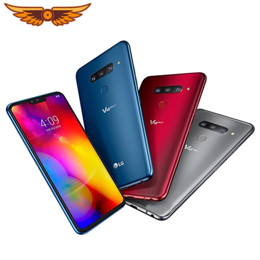 

V405EBW Original LG V40 ThinQ V405UA 6.4``Octa Core 6GB RAM 128GB ROM 16MP Triple Camera LTE Fingerprint Unlocked Cellphone