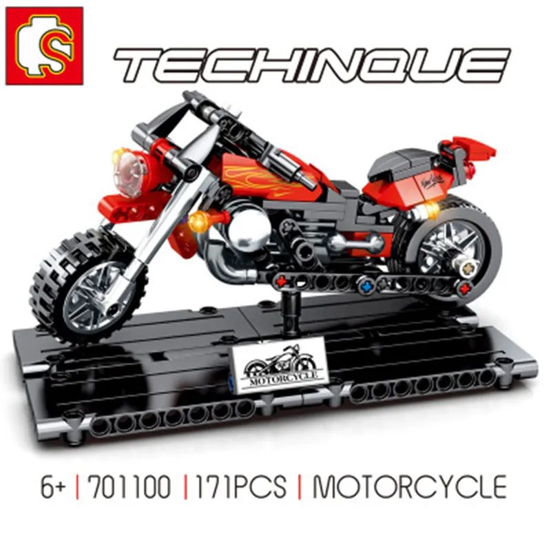 

701100 technology series building blocks off-road Harley motorcycle model assembling puzzle children legoing boy toys