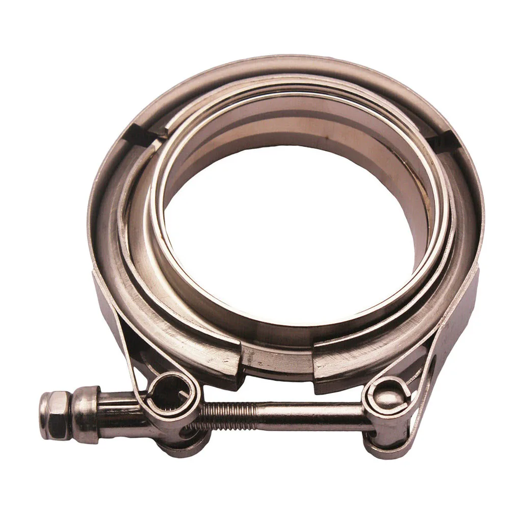 2 Inch V Band Clamp with 304 Stainless Steel Flanges - for Turbo, Downpipes, Exhaust System Pipes, Down Pipe