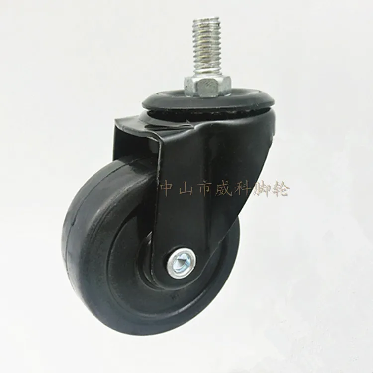 Metal Roller Light 2-Inch Pure Black Electrophoresis Rubber Wheel Screw M10 Tool Car Rubber Truckle Wholesale
Metal Roller Light 2-Inch Pure Black Electrophoresis Rubber Wheel Screw M10 Tool Car Rubber Truckle Wholesale