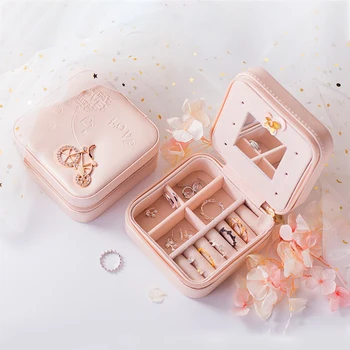 Portable Jewelry Box Organiser Cosmetics Makeup Kit Ring Necklace Earring Stud Earring Display Storage Makeup Organizer Box 
Portable Jewelry Box Organiser Cosmetics Makeup Kit Ring Necklace Earring Stud Earring Display Storage Makeup Organizer Box