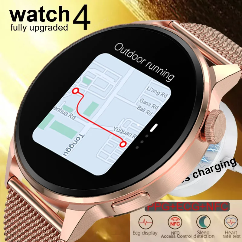 Фото New NFC Smart Watch Men ECG+PPG Heart Rate Women BT Call GPS Movement Track Sports Smartwatch Samsung Android IOS | Электроника
