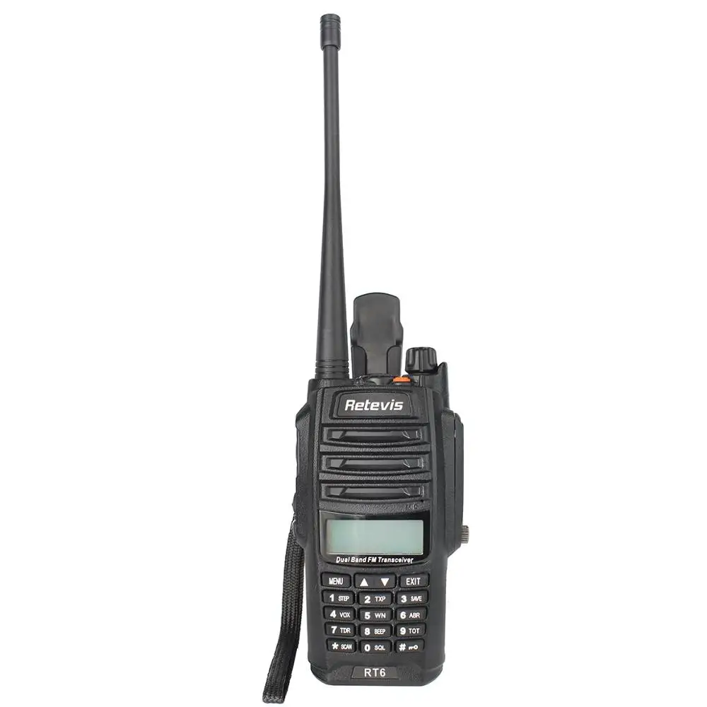 Retevis RT6 Waterproof Walkie Talkie IP67 5W 128CH Dual Band VHF UHF Radio VOX FM LCD Display Portable Two Way Radio
Retevis RT6 Waterproof Walkie Talkie IP67 5W 128CH Dual Band VHF UHF Radio VOX FM LCD Display Portable Two Way Radio
