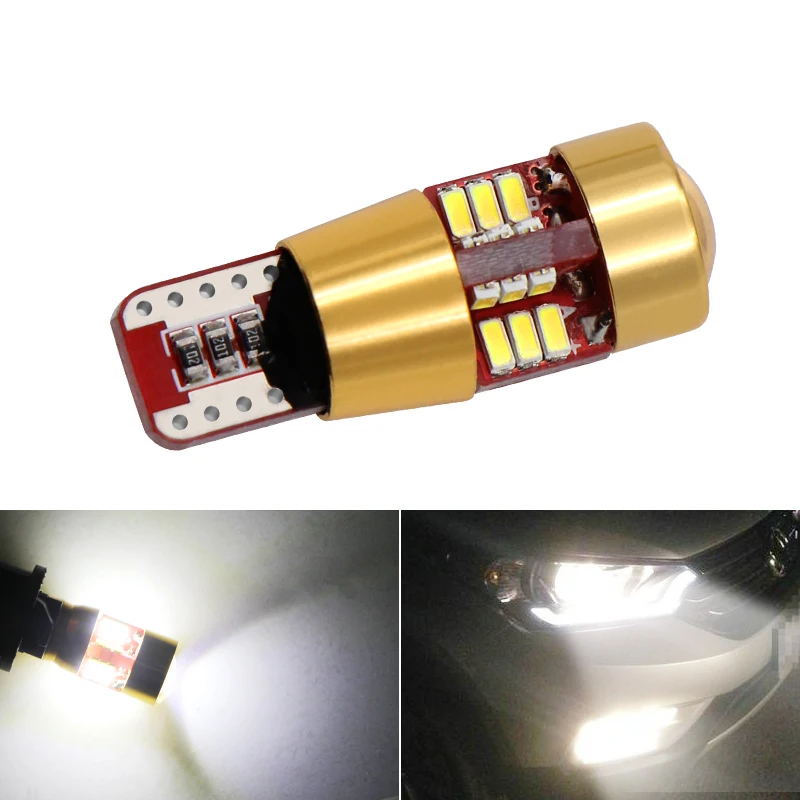 T10 Super Bright 27 SMD Projector Lenses LED Auto Wedge Interior Lamp for Reading 192 W5W LED Car Marker Light Parking Bulb 12V