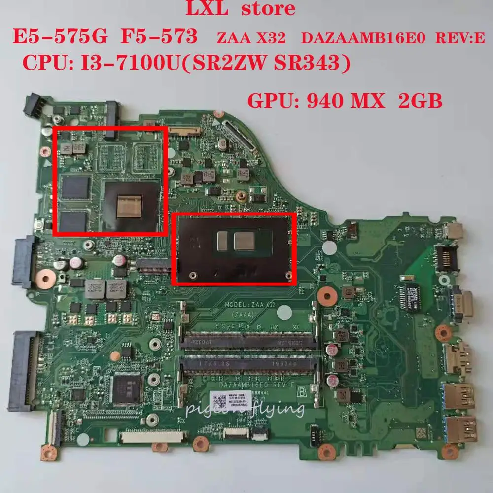 Оригинальная материнская плата для ноутбука Acer оригинальная модель ZAA X32 DAZAAMB16E0