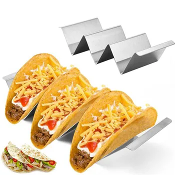 4 Pcs/set Stainless Steel Taco Holders Wave Shape Mexican Pancake Stand Food Display Racks with Handles Kitchen Restaurant Tool
4 Pcs/set Stainless Steel Taco Holders Wave Shape Mexican Pancake Stand Food Display Racks with Handles Kitchen Restaurant Tool