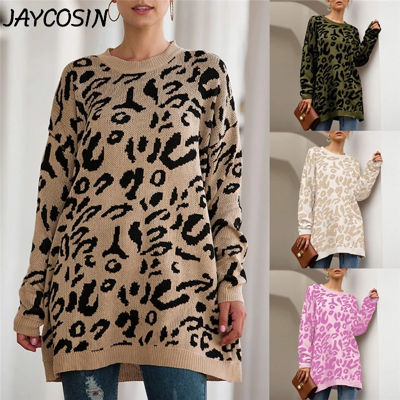 JAYCOSIN Women Sweaters Leopard Print Long Sleeve Crew Neck Casual Loose Knitted Sweaters Pullovers Tops Autumn Winter a9
JAYCOSIN Women Sweaters Leopard Print Long Sleeve Crew Neck Casual Loose Knitted Sweaters Pullovers Tops Autumn Winter a9