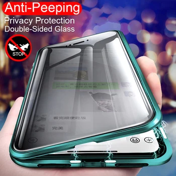 Privacy Magnetic Case on For iPhone 11 Pro MAX X XS Max XR 7 8 Plus Anti-Peeping Magnet Cases 360 Double Sided Glass Metal Cover
Privacy Magnetic Case on For iPhone 11 Pro MAX X XS Max XR 7 8 Plus Anti-Peeping Magnet Cases 360 Double Sided Glass Metal Cover