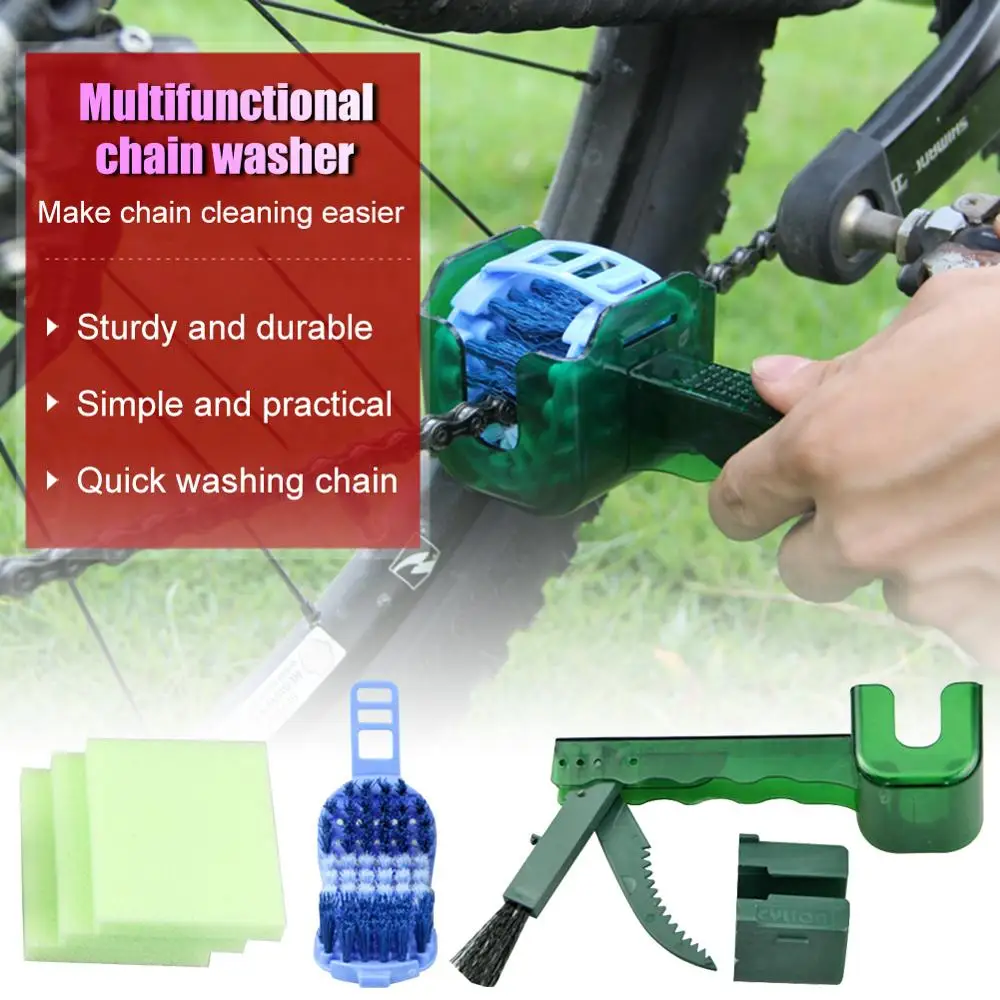 Multifunctional Bicycle Chain Cleaner Multi Tools Portable Cycling Motorcycle Outdoor Cleaner Scrubber Tool Brush Kit
Multifunctional Bicycle Chain Cleaner Multi Tools Portable Cycling Motorcycle Outdoor Cleaner Scrubber Tool Brush Kit