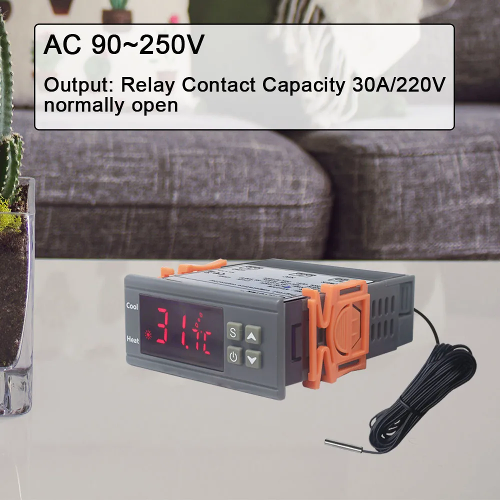Generic Thermostat 220V 30A 30300 Celsius Digital Temperature