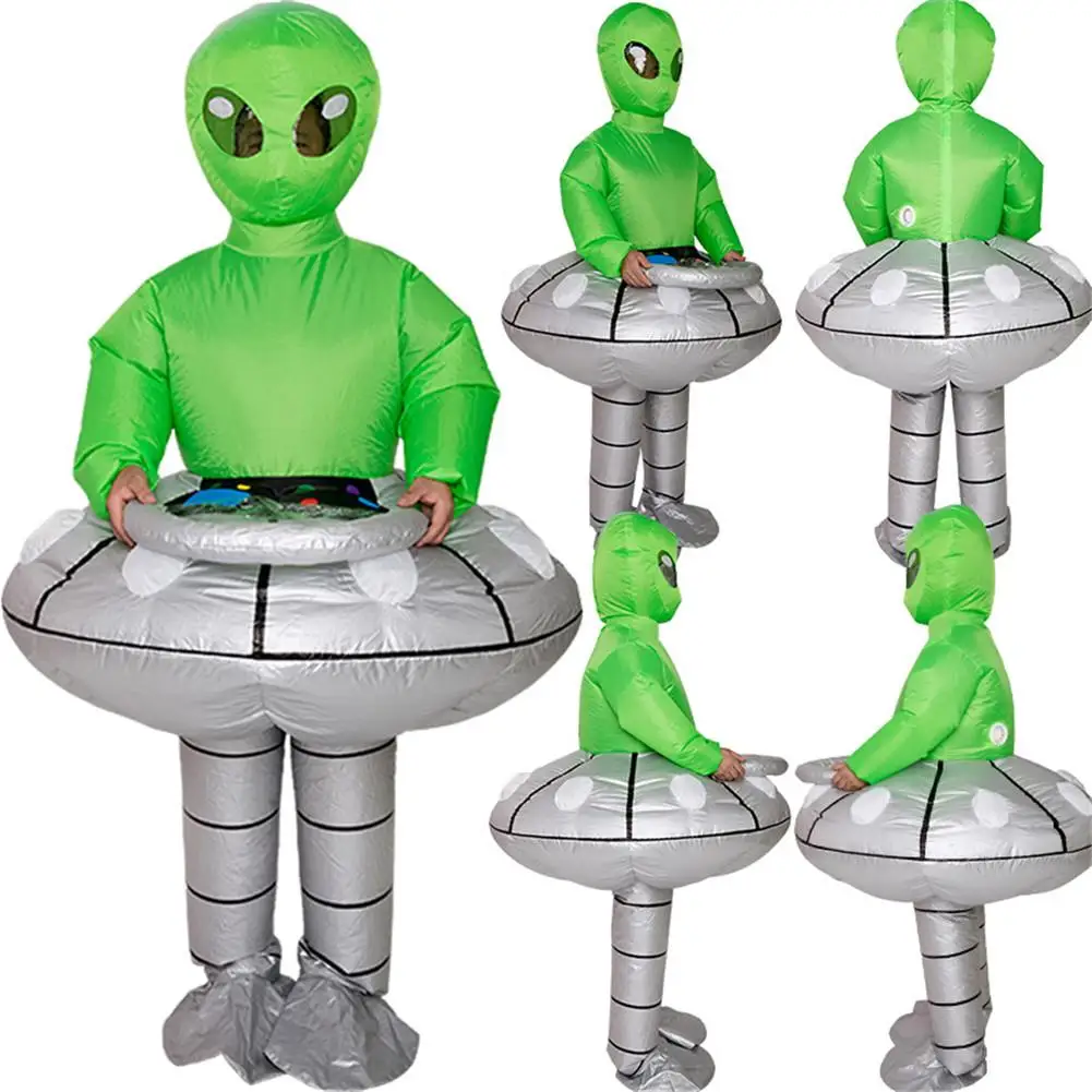 New Halloween Costume Inflatable Costume green alien Adult Kid Funny Blow Up Suit Flying Saucer Party Fancy Dress Unisex Costume
New Halloween Costume Inflatable Costume green alien Adult Kid Funny Blow Up Suit Flying Saucer Party Fancy Dress Unisex Costume