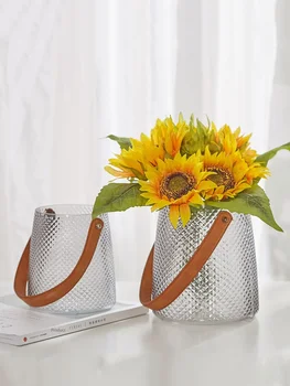 Simple barrel shape Nordic creative fresh decoration home with leather Portable Design living room flower arrangement dry flower
Simple barrel shape Nordic creative fresh decoration home with leather Portable Design living room flower arrangement dry flower