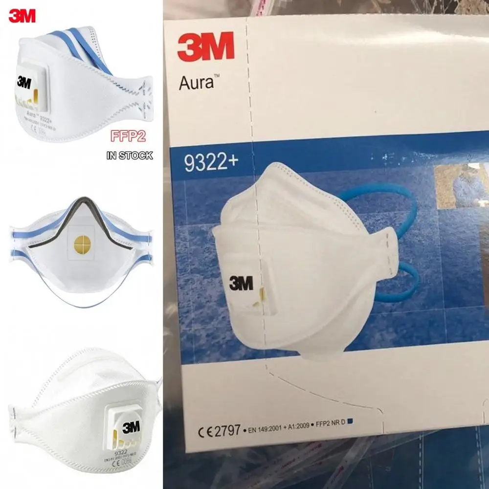 3M 9322 FFP2 3PCS/Box Noish Protective N95 FFP2 Face Mask Dust Mask Anti-PM 3 Sanitary Working Respirator Valve Filter
3M 9322 FFP2 3PCS/Box Noish Protective N95 FFP2 Face Mask Dust Mask Anti-PM 3 Sanitary Working Respirator Valve Filter