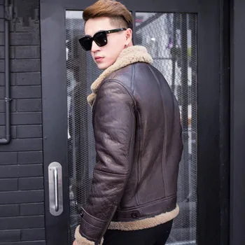 Sheep Shearling Jacket Autumn Winter Genuine Leather Sheepskin Coat Men Leather Jacket Natural Fur Coat MC16C157 KJ1211 
Sheep Shearling Jacket Autumn Winter Genuine Leather Sheepskin Coat Men Leather Jacket Natural Fur Coat MC16C157 KJ1211