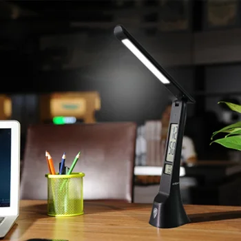 LED Desk Lamp Rechargeable USB Folding Table Lamp with Clock Thermometer Touch Control Calendar for Office Study ALI88
LED Desk Lamp Rechargeable USB Folding Table Lamp with Clock Thermometer Touch Control Calendar for Office Study ALI88