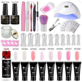 Mtssii 30ml Poly Nail Extension Gel Set With UV/LEG Lamp Tools Kits Qiuck Building Gel For Manicure Finger Extension Brush Kits
Mtssii 30ml Poly Nail Extension Gel Set With UV/LEG Lamp Tools Kits Qiuck Building Gel For Manicure Finger Extension Brush Kits