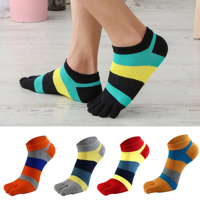 4 Wide Striped Men's Socks Shallow Mouth Men's Outdoor Sports Socks Skin-friendly Five-finger Socks
4 Wide Striped Men's Socks Shallow Mouth Men's Outdoor Sports Socks Skin-friendly Five-finger Socks
