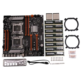 

X79 Dual CPU LGA2011 Motherboard Set with Dual Intel E5 2689 4x8GB 32G 1600Mhz DDR3 ECC Support M.2 NVMe SATA3 USB3.0