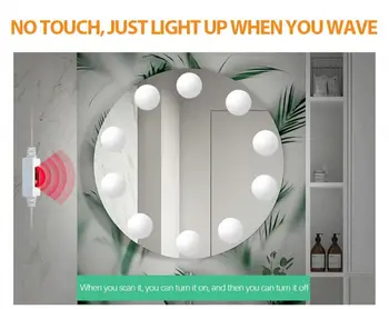 smart hand sweep LED makeup mirror front light hand sweep sensor switch lamp string waterproof dimming USB
smart hand sweep LED makeup mirror front light hand sweep sensor switch lamp string waterproof dimming USB