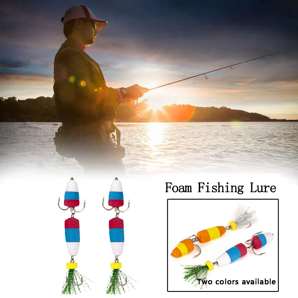 2pcs Foam Fishing Lures Hook Fishing Accessories Fish Bait Kits with Foam Soft Artificial Fishing Lures High-carbon Steel Hooks
2pcs Foam Fishing Lures Hook Fishing Accessories Fish Bait Kits with Foam Soft Artificial Fishing Lures High-carbon Steel Hooks